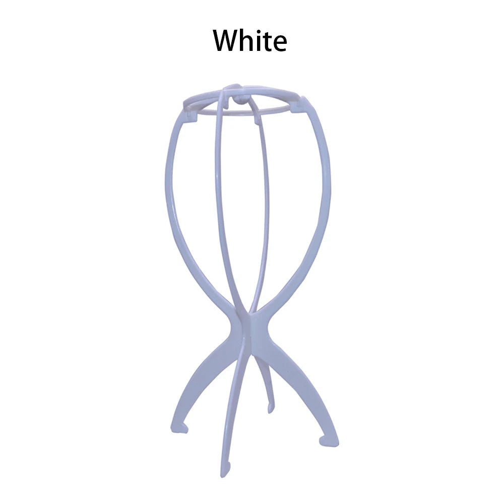 1PCS Soporte Plegable para Peluca Plástico Ajustable Portátil Soporte de Exhibición para Sombrero Maniquí Duradero Cabeza de Maniquí Plástico Negro, rosa, azul
