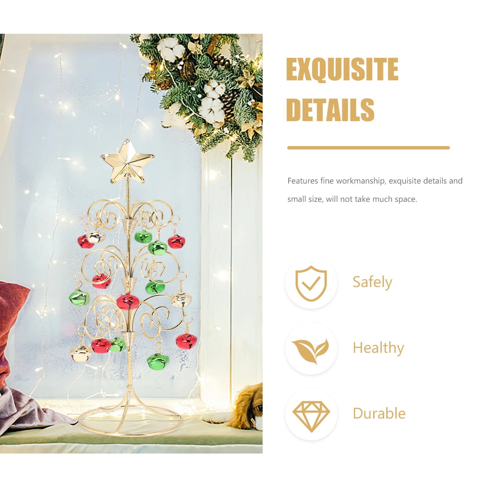 Mini Christmas Iron Mini Xmas Trees Xmas Decor Tabletop Decor Colorful Metal Holiday Tabletop Artificial Christmas Tree