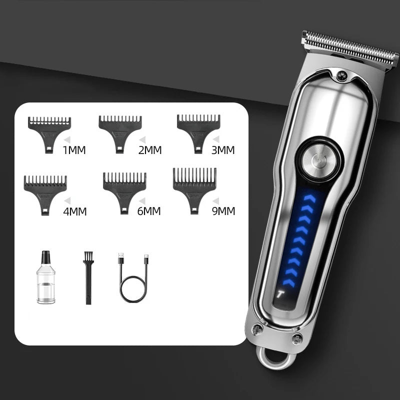 Máquina cortapelos USB recargable sin cable, máquina de corte de pelo con cuchilla en T, uso doméstico para estilizar, cortabarbas para barberos