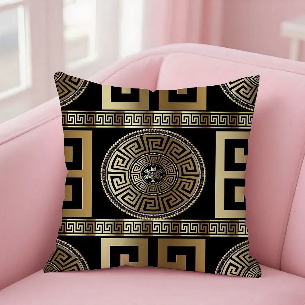 Greek Pattern Pillow Cover