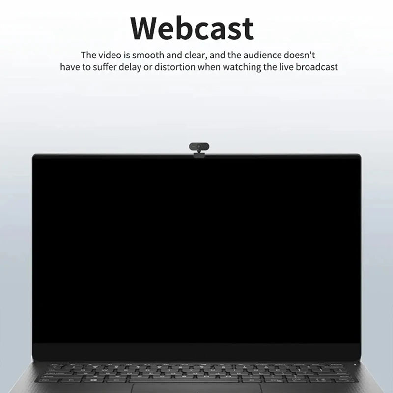 Nytt webkamera med strømming, webkamera 1080p, 30fps, autofokus og mikrofon, USB 2.0, webkamera for PC, bærbar PC, konferansekamera