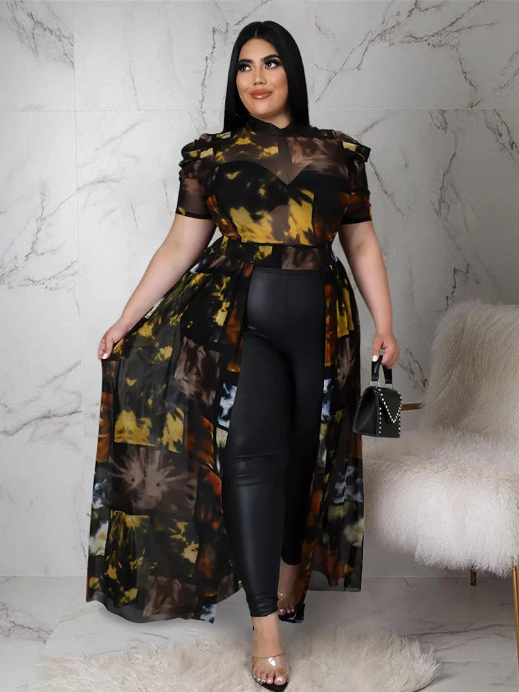Blusas de mujer a la moda de verano elegante blusa de gasa talla grande tops 4xl 5xl venta al por mayor dropshipping