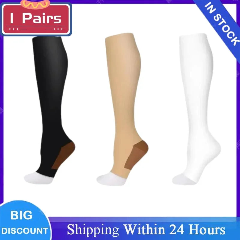 Men Women Compression Socks Prevent Calf Varicose Veins Soreness Pressure Cycling Professional Leg Support Nurse Socks