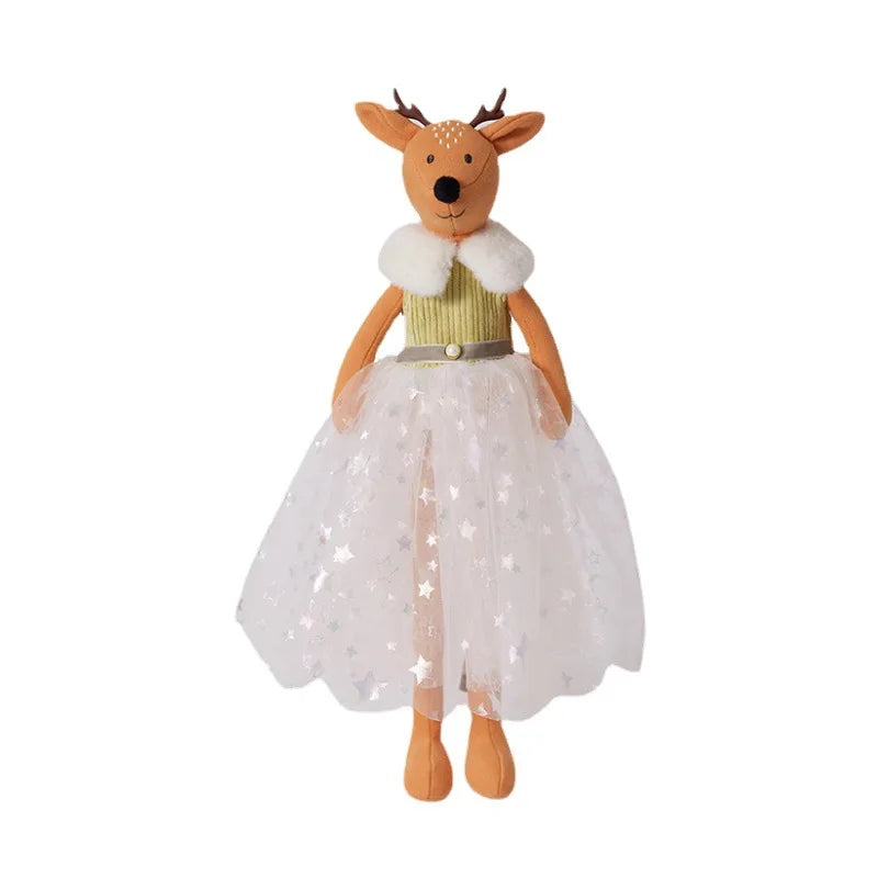 38cm Animales de Peluche Hechos a Mano Lindo Unicornio Elefante Conejo Gato Muñeco Durmiente con Vestido Juguetes de Confort para Bebés Regalos para Niños