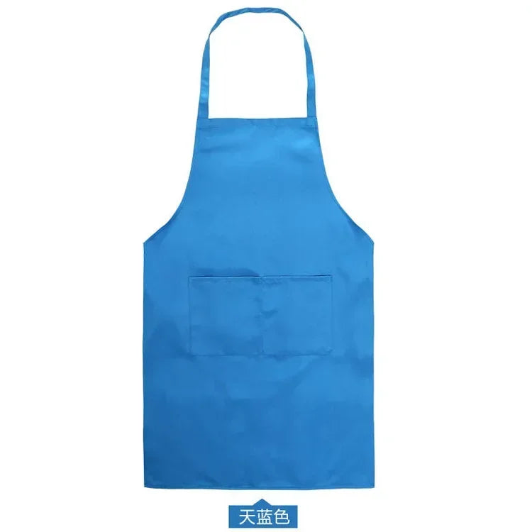 Tablier de cuisine réglable unisexe, couleur unie, pour la maison, le chef, le serveur, le barbecue, le coiffeur, tablier de poche pour adulte, fournitures de cuisine, outil