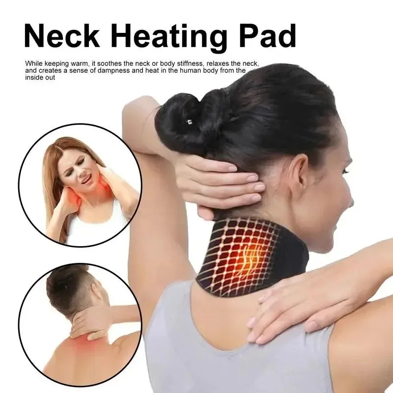 Almohadilla eléctrica de calentamiento para cuello y hombros, almohadilla térmica para cuello y hombros, 5 modos de temperatura, USB ajustable, calentamiento para cuello