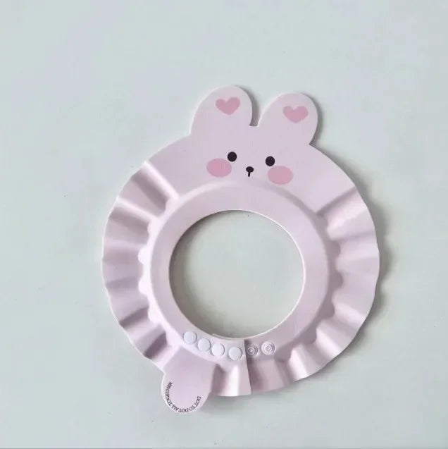 Lindo Gorro de Ducha de Oso Ajustable para Bebé, Orejas y Ojos Protegidos, Gorro Protector de Baño para Bebé, Suave Gorro para Lavar el Pelo del Bebé