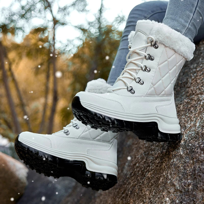 Women’s Ankle Snow Boots – Warm, Non-Slip & Plush-Lined