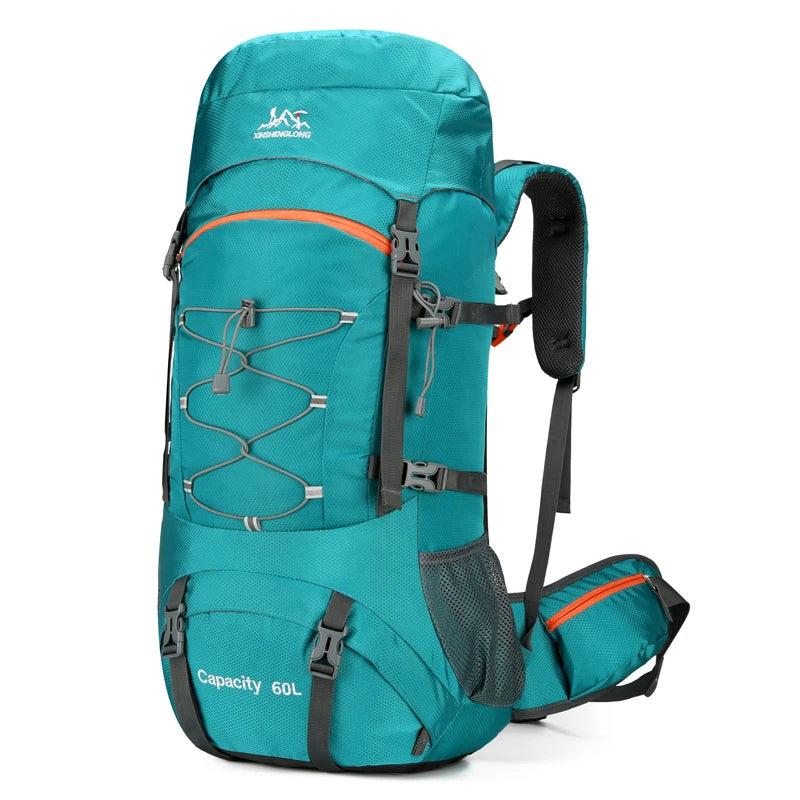 Mochila de senderismo, bolsa de camping, montañismo con funda impermeable para lluvia, mochila de día para hombres y mujeres, mochila de viaje al aire libre, pesca