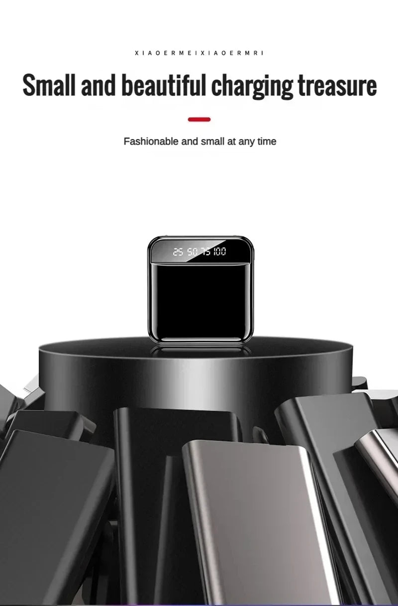 20000mah stor kapasitet mobil powerbank batteriskjerm LED-belysning mini bærbar utendørs telefon universell hurtiglading