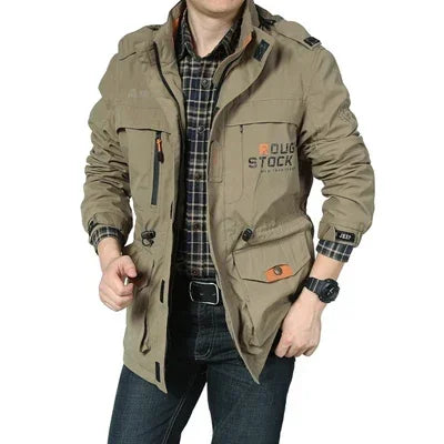 Ropa Hombre primavera otoño Chaquetas Casual Abrigos Senderismo Cortavientos Chaquetas con Capucha Moda Militar Cargo Bomber Chaquetas de Hombre