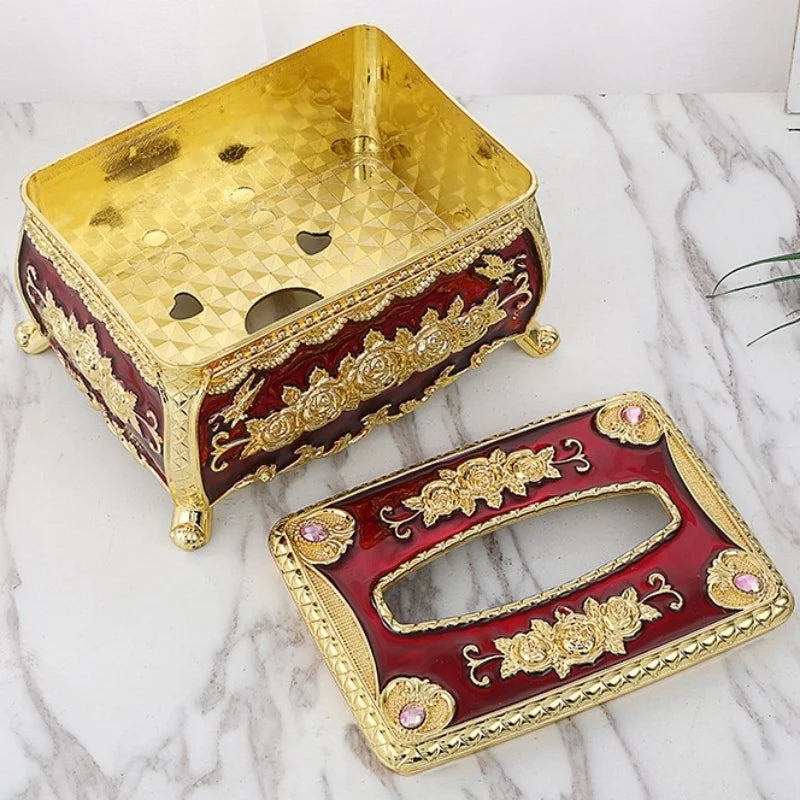 Napkin Extraction Paper Box European Style Plastic Kitchen Napkin Dispenser Storage Box Organizer Desktop Home Decorative