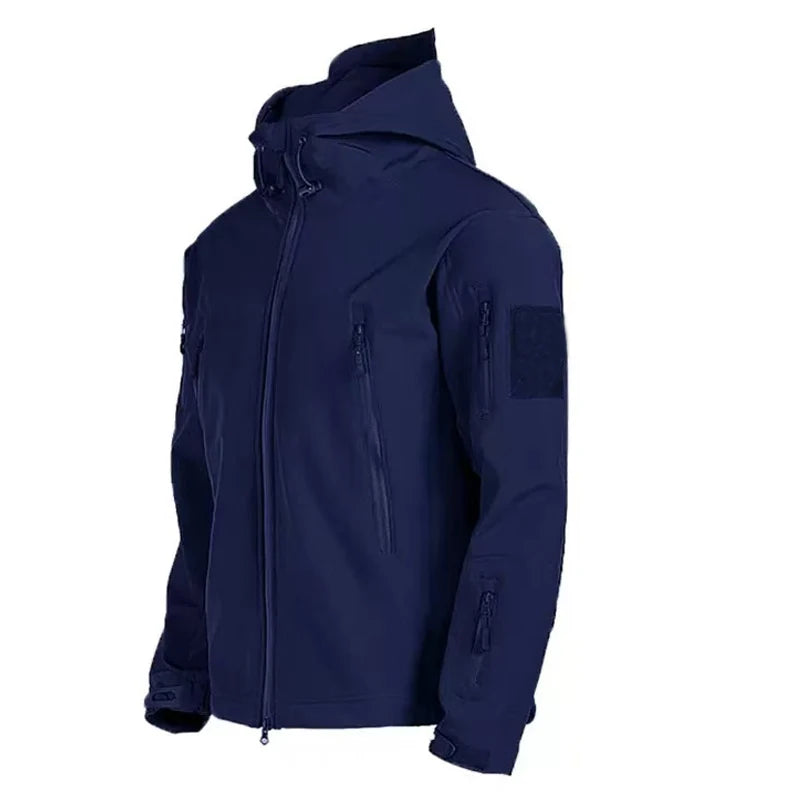Chaquetas impermeables de lana SoftShell para hombre, otoño e invierno, con capucha, para pesca, senderismo, camping, escalada, esquí, pantalones