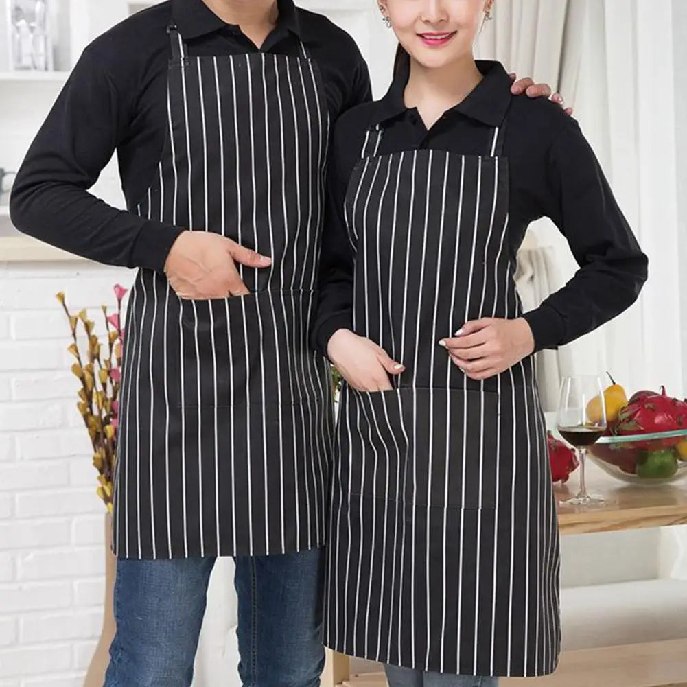 Delantal de cocina delantal de cocinero con cuello halter con 2 bolsillos delantales sin mangas para catering para hombres y mujeres delantal de camarero para barbacoa con estampado