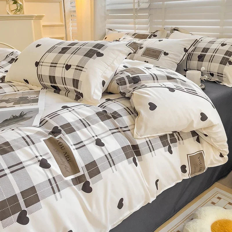 Juego de sábanas estilo dibujos animados para niños, juego de cama con estampado de conejo, transpirable, duradero, постельное белье 이불세트, juego de cama Queen/King