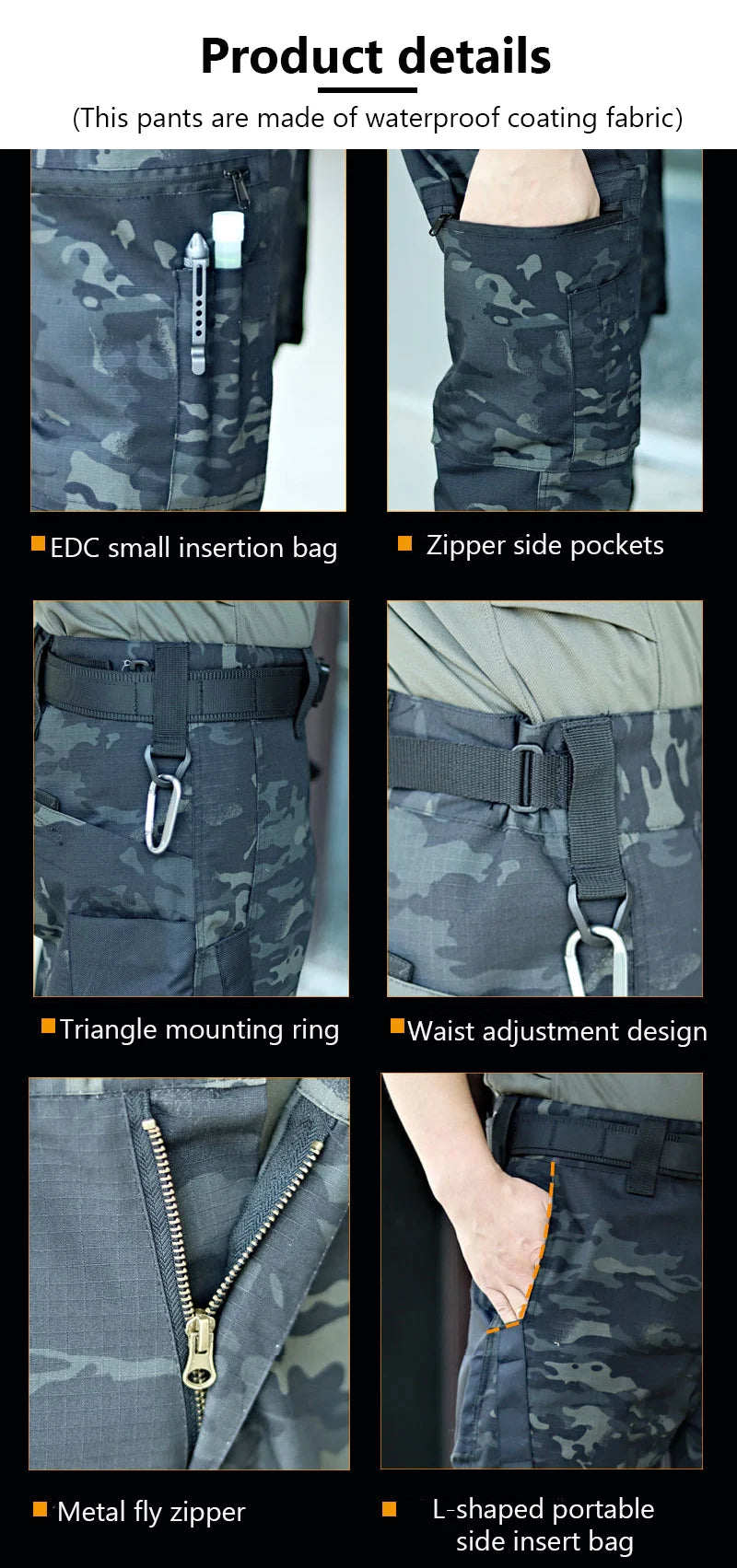 Pantalones de trabajo tácticos nuevos para hombre, pantalones cargo para exteriores, pantalones impermeables multibolsillos, ropa de trabajo para exteriores de otoño y primavera, pantalones de senderismo