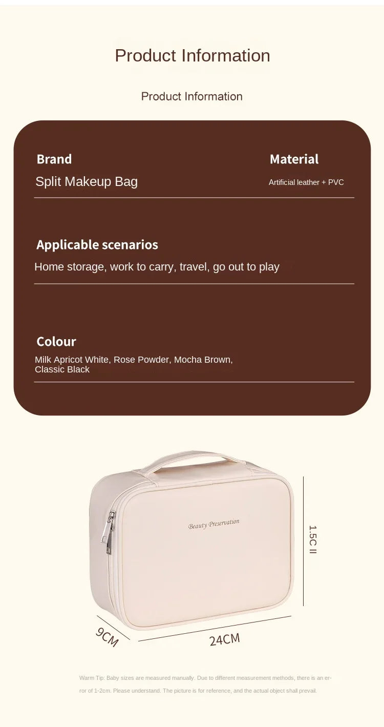 Nuevo neceser de cosméticos para mujer, bolso portátil, bolsa de almacenamiento de gran capacidad, neceser de lujo, organizador de viaje, esenciales, neceser de aseo