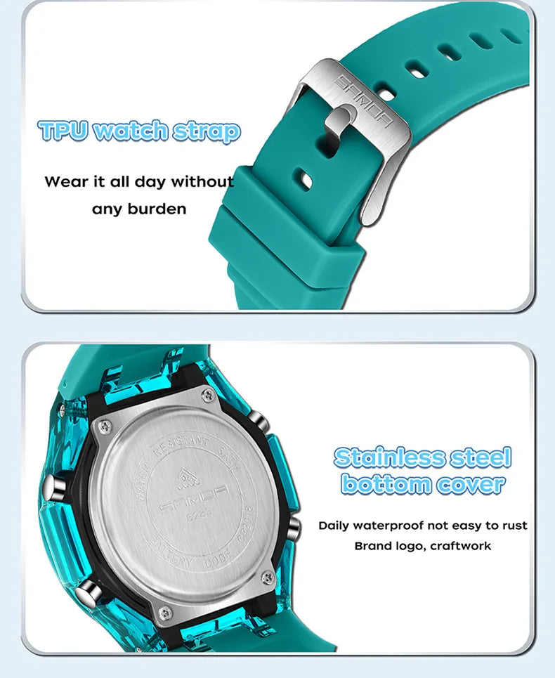 Relojes deportivos digitales para hombre, marca de lujo, relojes de pulsera de cuarzo para hombre, reloj de pulsera multifunción de doble pantalla