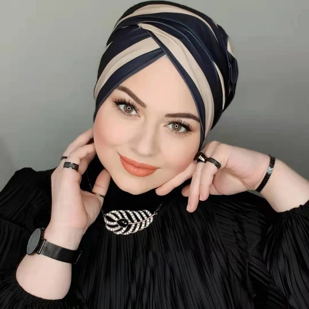 Gorro de Hiyab Musulmán Modesto – Envoltorio Instantáneo de Jersey