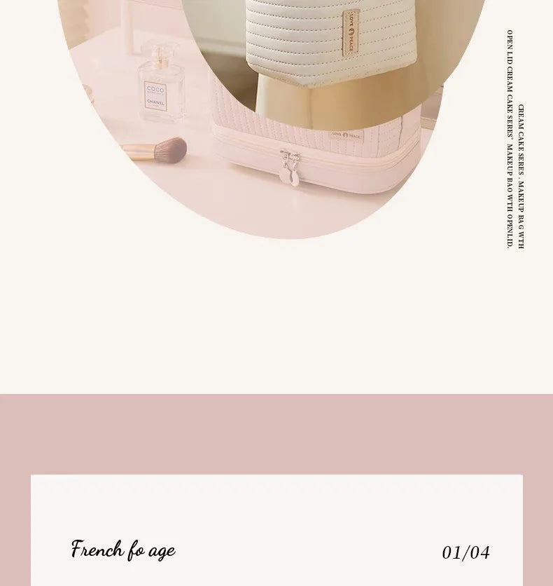 Bolsa de maquillaje de gran capacidad, estuches de cosméticos para mujer, organizador de maquillaje, neceser de belleza portátil, artículos de viaje esenciales, neceser de aseo.