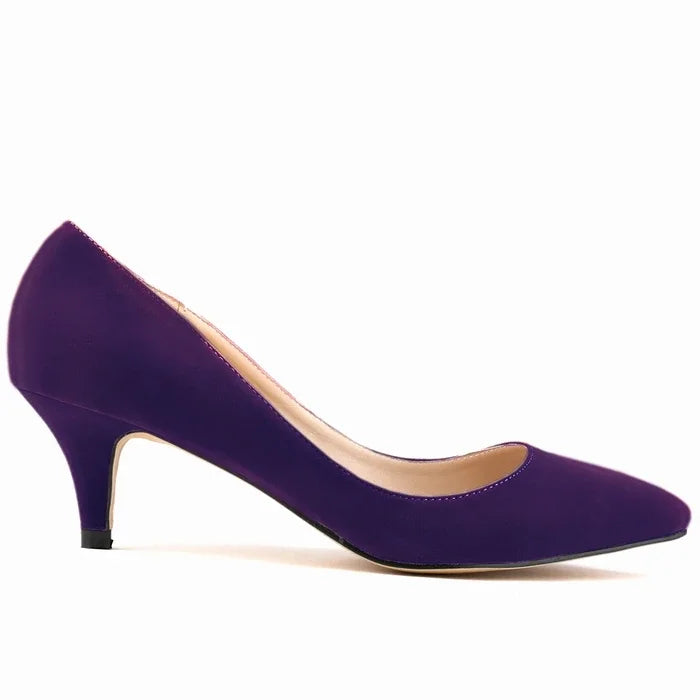 Spring And Autumn Women Shoes High Heels Solid Color Breathable Non Slip Sole Latex Insole Work Wedding Shoe Large Size