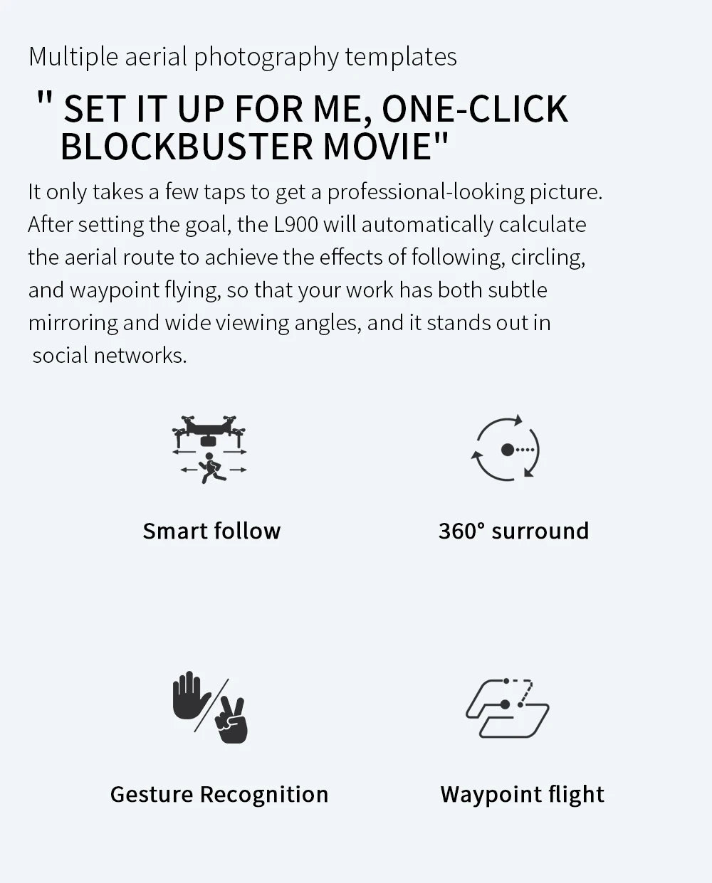 Dron L900 Pro GPS 4K Profesional HD Doble Cámara 5G Wifi Fotografía Plegable Sin Escobillas Quadcopter RC Distancia 1.2KM Drones Juguete