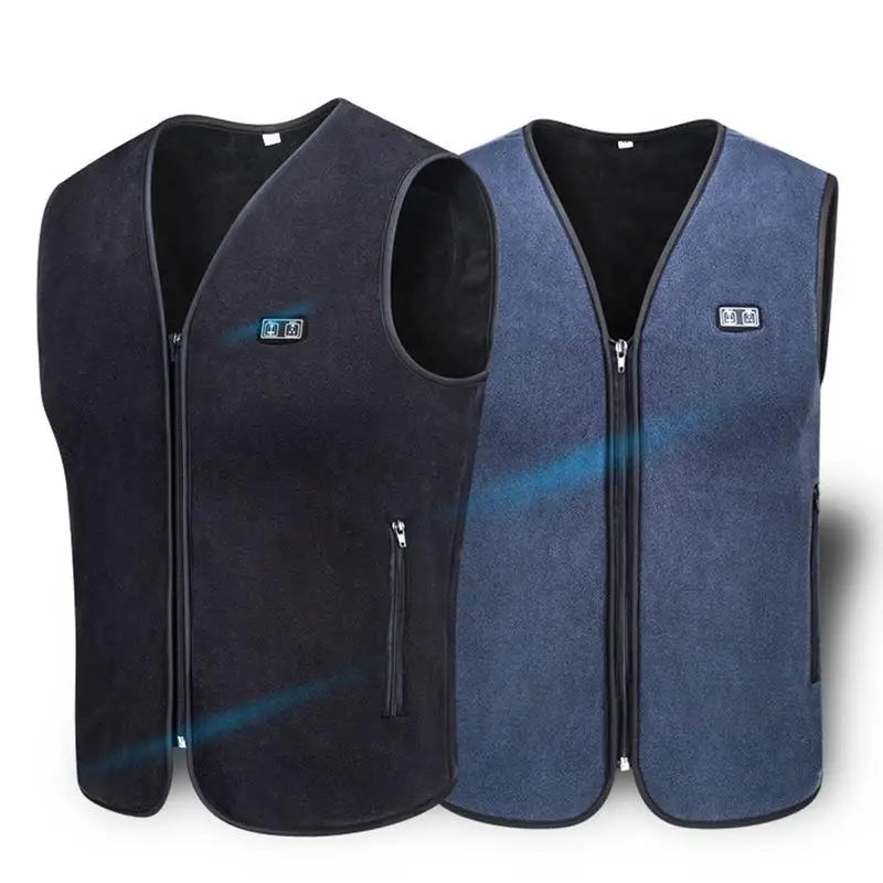 Chaleco con calefacción USB de invierno, 3 velocidades de temperatura ajustable, chaleco auto calefactable, chaqueta calefactable lavable sin mangas para deportes al aire libre