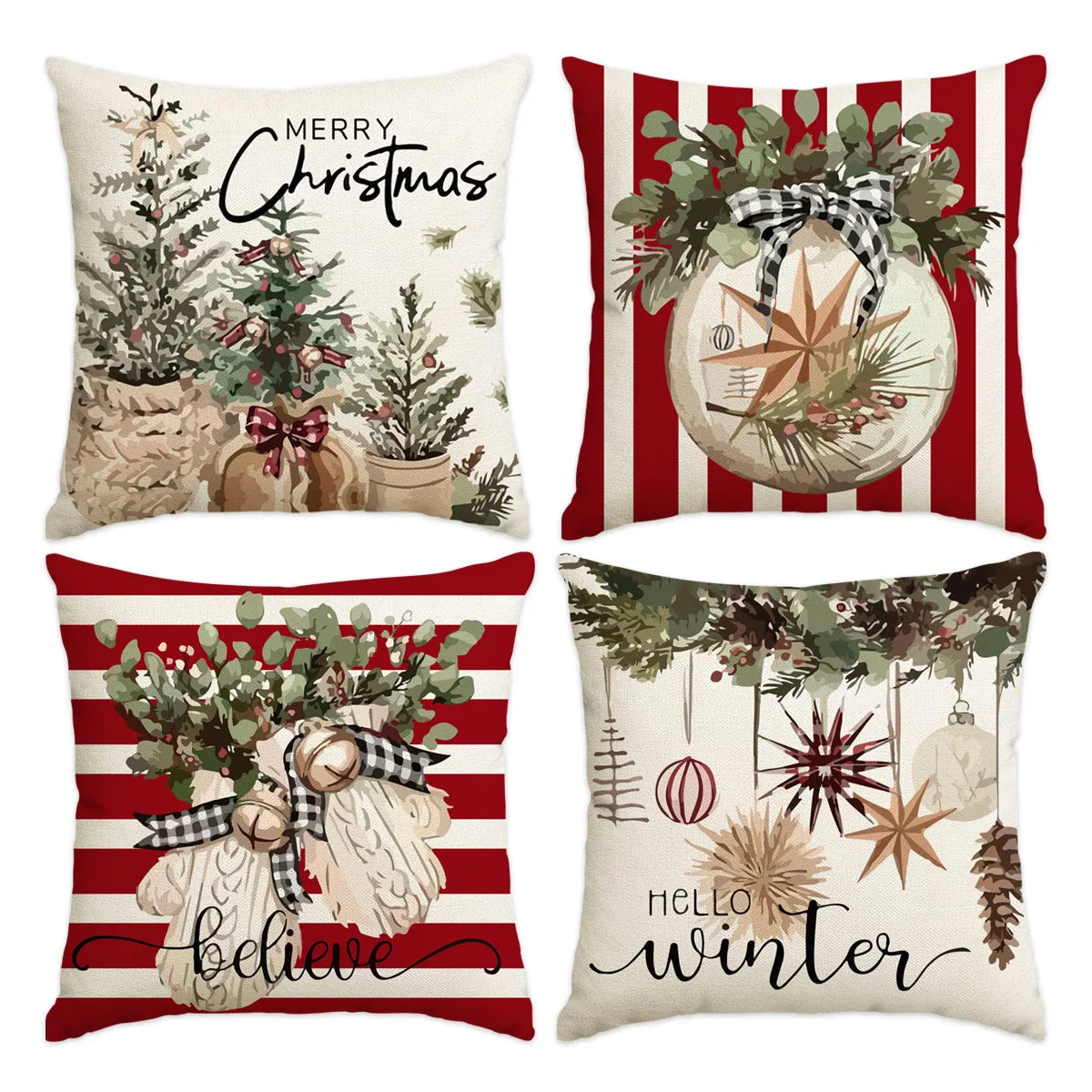 Housse de coussin de Noël à carreaux Buffalo – Confortable, classique et festive