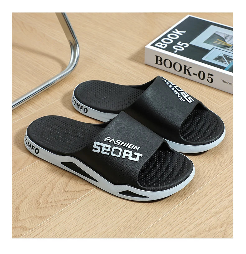 Pantuflas de hombre que se pueden llevar en verano. Sandalias de moda para hombre para baño, casa, antideslizantes, de interior y de casa