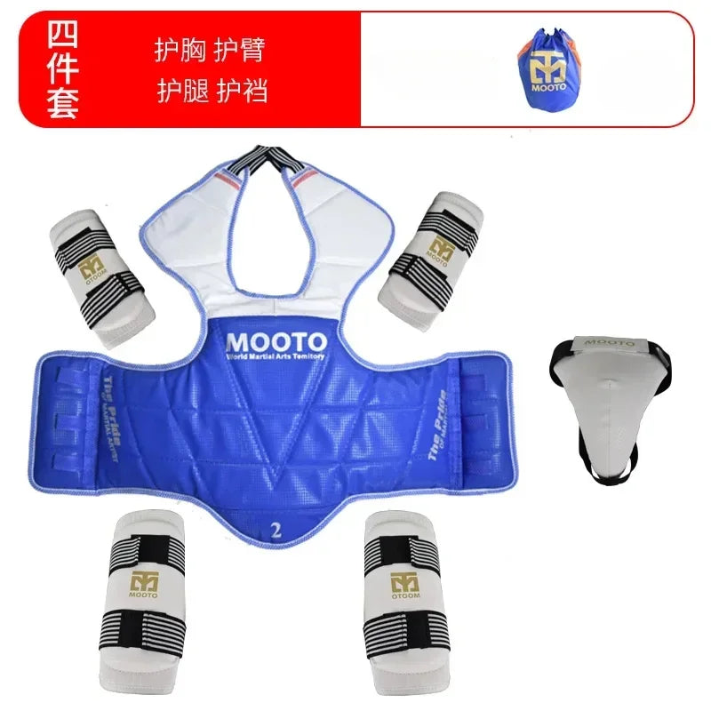 Équipement de protection pour enfants, boxe, taekwondo, équipement de combat réel, ensemble complet, épais, compétition, arts martiaux, combat, protection
