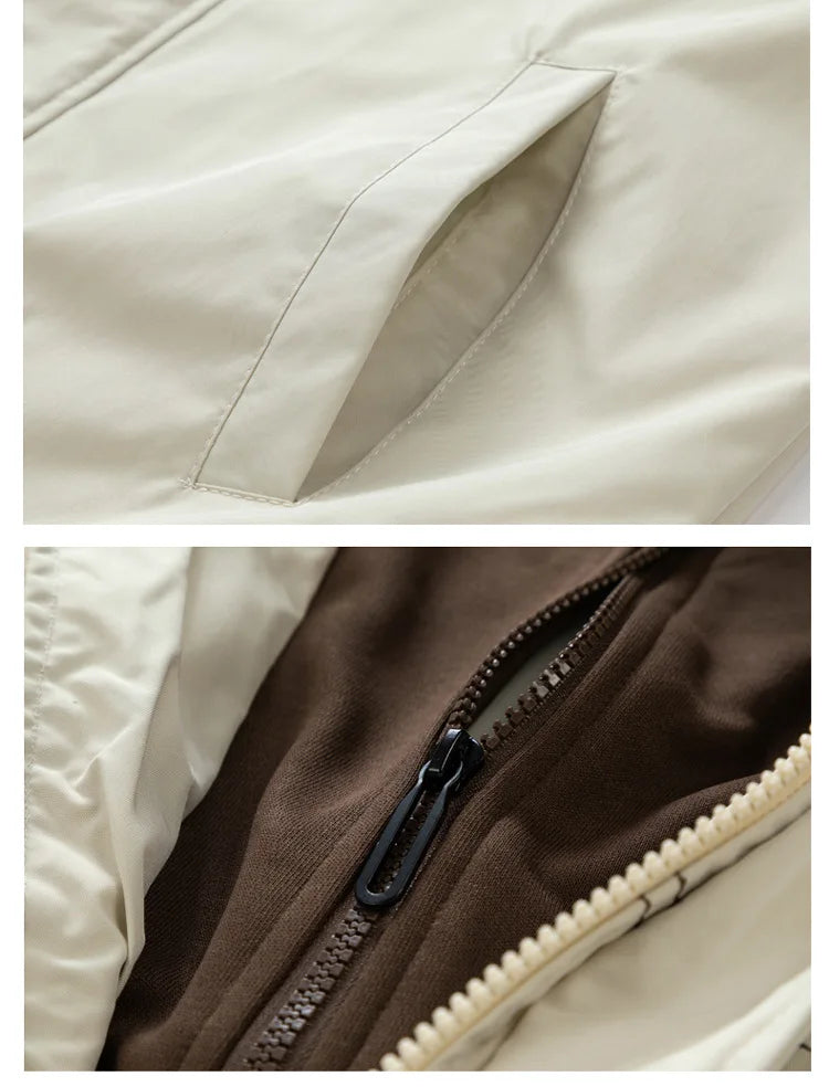 Chaqueta fina para hombre con capucha, juvenil, otoño e invierno, nuevo estilo popular, combinación de colores, uniforme de béisbol de alta gama, con capucha, casual