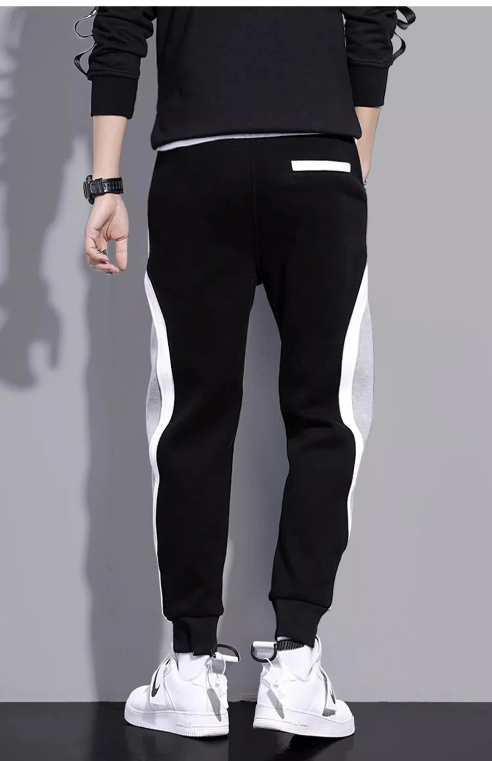 Pantalones deportivos para hombre, primavera, otoño, masculinos, ajustados, leggins, patchwork, para correr, entrenar, casuales, pantalones de moda