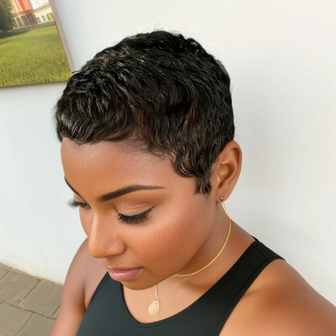 Pixie Wig with Bangs