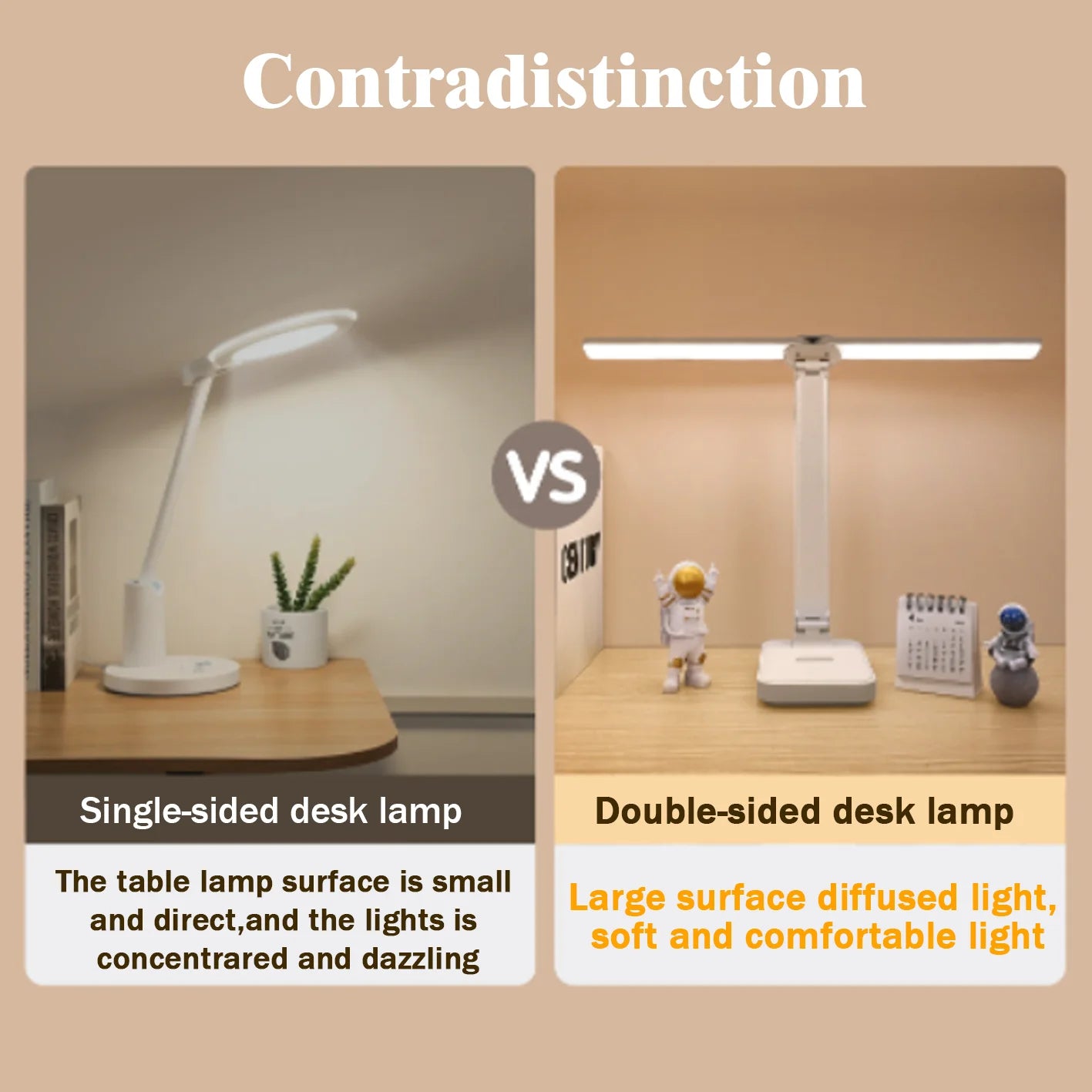 Lampe de bureau LED rechargeable par USB, 3 niveaux d'intensité, tactile, protection des yeux, pliable, idéale pour la chambre à coucher