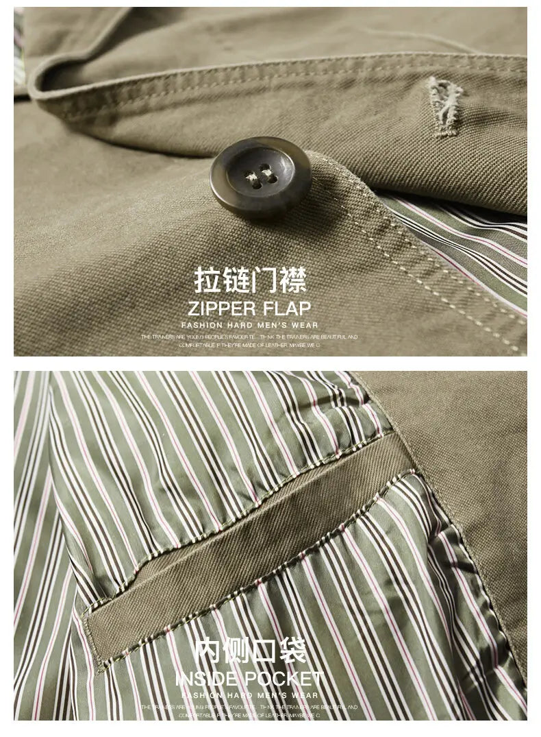 Chaqueta de traje para hombre, primavera otoño, nuevo color sólido, impermeable, cortavientos, abrigo, marca para hombre, ropa exterior, moda, chaqueta informal ajustada para hombre