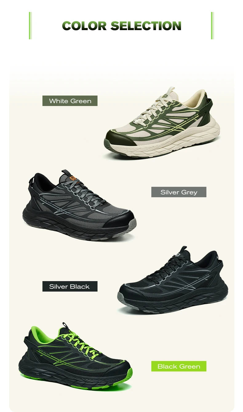 Zapatillas de trabajo ligeras con puntera de acero, calzado de seguridad para hombre, anticolisión, antipunzón, indestructible, transpirable
