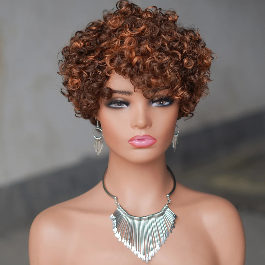 Short Curly Human Hair Wig
