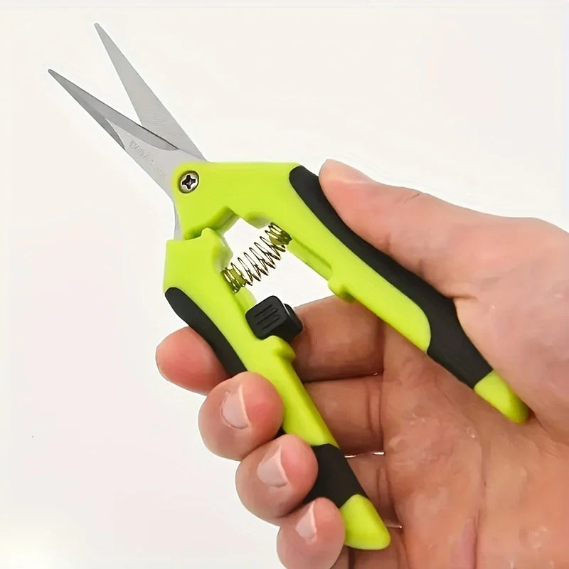 Hagesaks i rustfritt stål for blomster Beskjæring av frukt og druer Beskjæring av druer Rett hode Hagesaks Beskjæring av blomster