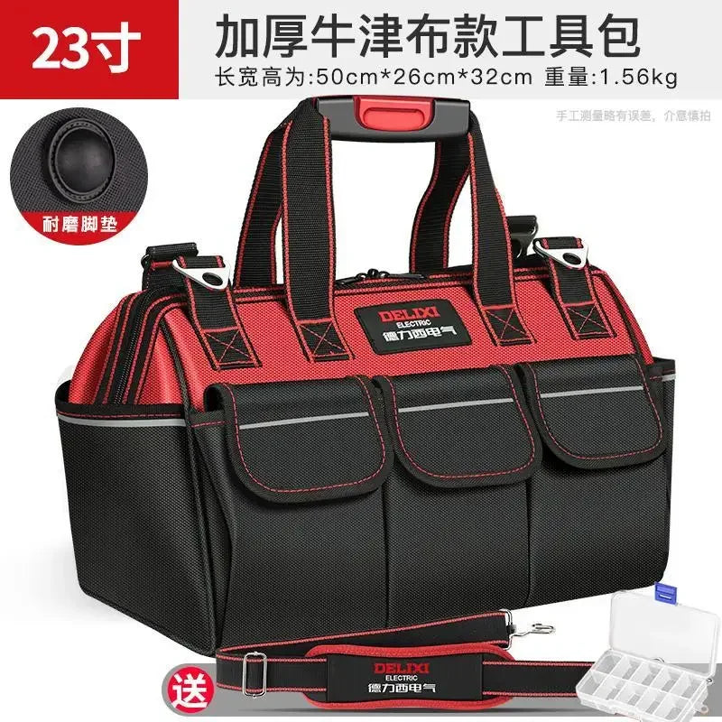 Bolsa de herramientas profesional, organizador de almacenamiento resistente para garaje, mochila de electricista, bolsa de herramientas, bolsas de ferretería