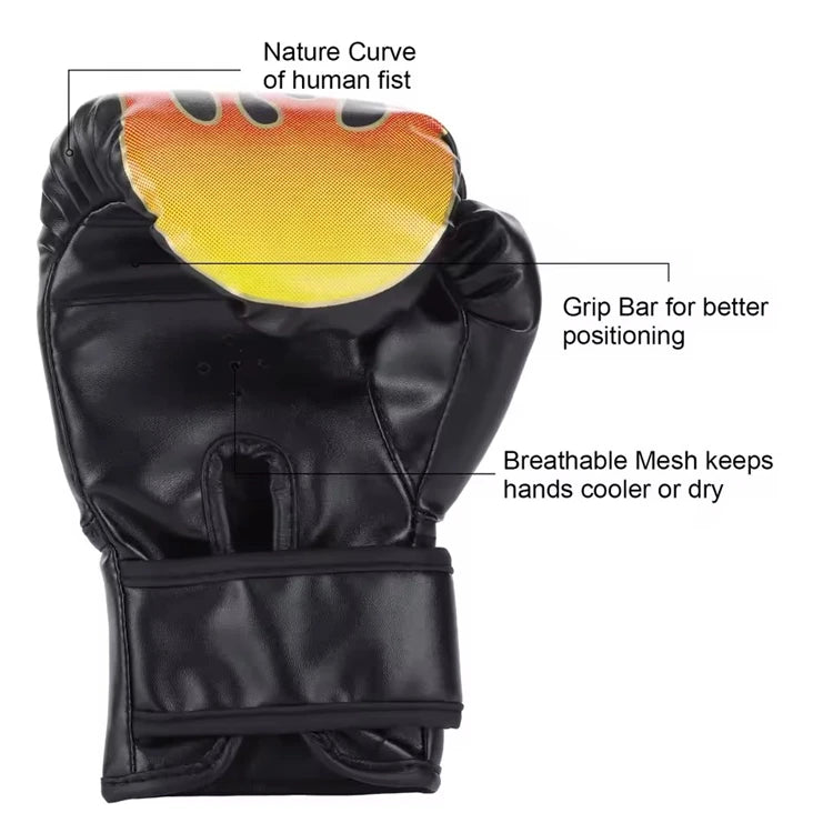 Guantes de boxeo de entrenamiento para niños Guantes de fitness de combate de Taekwondo para entrenamiento de golpes Guantes de protección de boxeo para adultos