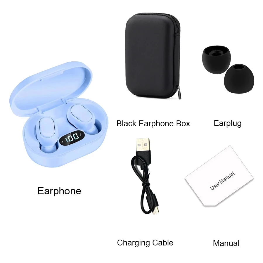 Auriculares inalámbricos E7S TWS Auriculares Bluetooth Sonido HIFI sin pérdidas Auriculares deportivos impermeables para todos los smartphones