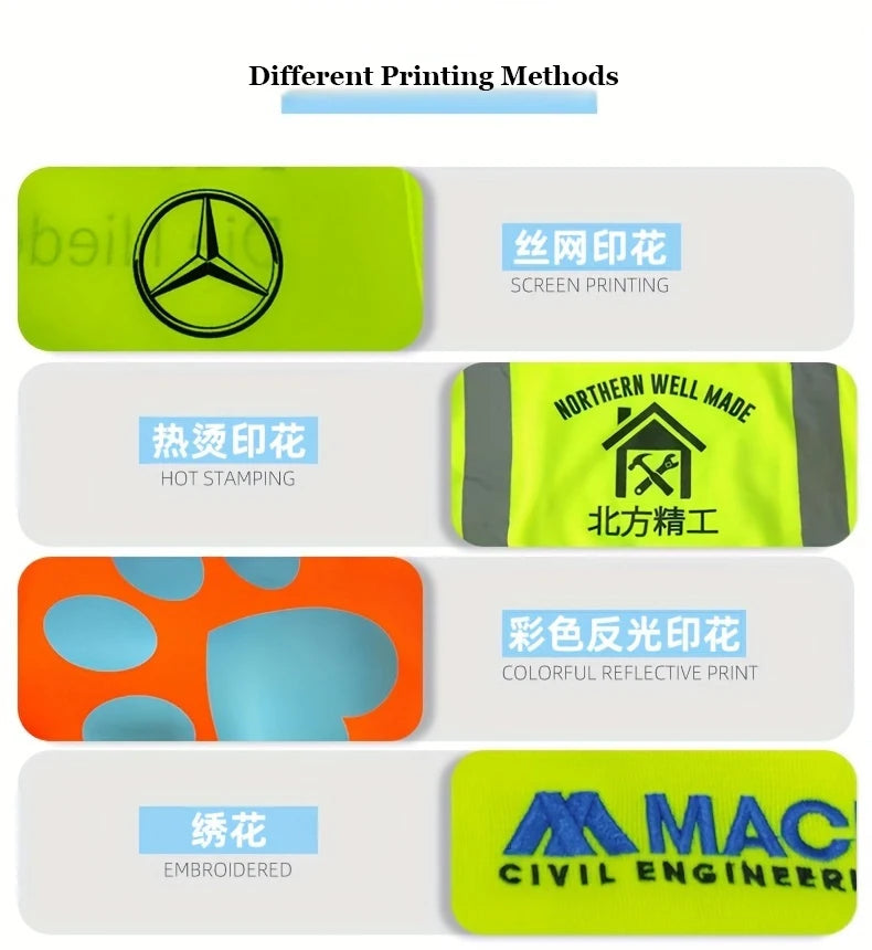 Chaleco de trabajo con logotipo personalizado para hombre, chaleco de alta visibilidad, chaqueta de trabajo, personalizado con logotipo y texto.