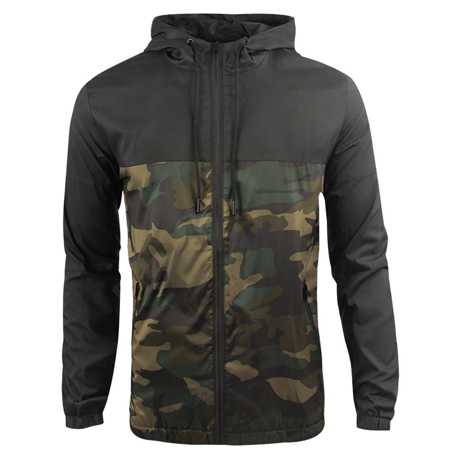 Chaqueta para hombre impermeable cálida rompevientos Ropa de hombre Primavera Otoño Camuflaje Patchwork Chaquetas