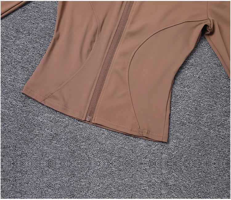 Chaqueta deportiva para mujer, camisa de manga larga, abrigo para hacer ejercicio, ropa de gimnasio, ropa deportiva para yoga