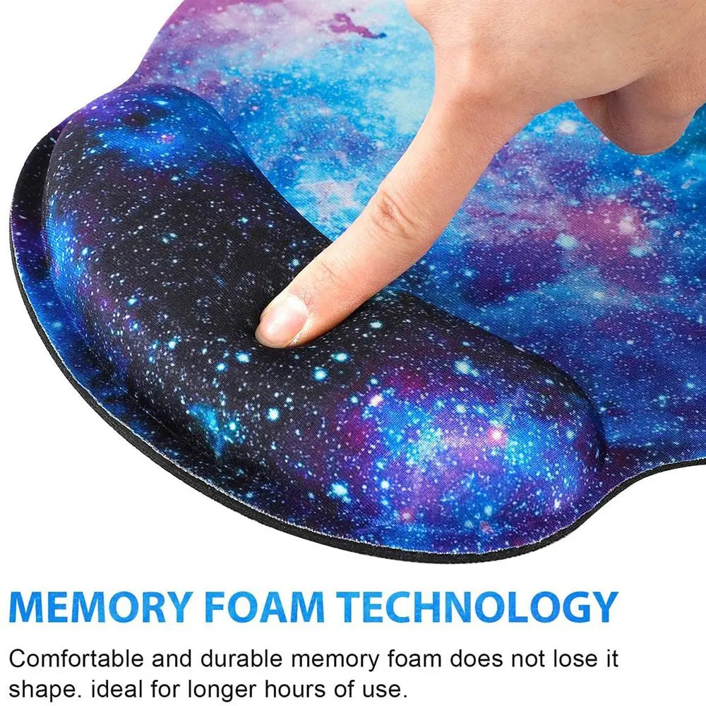 Alfombrilla de ratón de silicona con reposamuñecas, soporte ergonómico para la mano, alfombrilla antideslizante para ratones de juego, alfombrilla suave para ordenador de escritorio o portátil