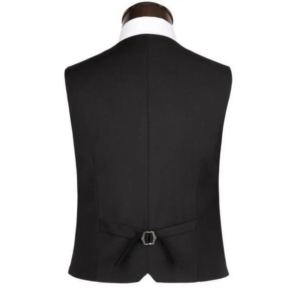 The New Dress Vests For Men Solid Color Single-breasted Slim-fit Mens Suit Vest Male Waistcoat Gilet Homme Casual Sleeveles