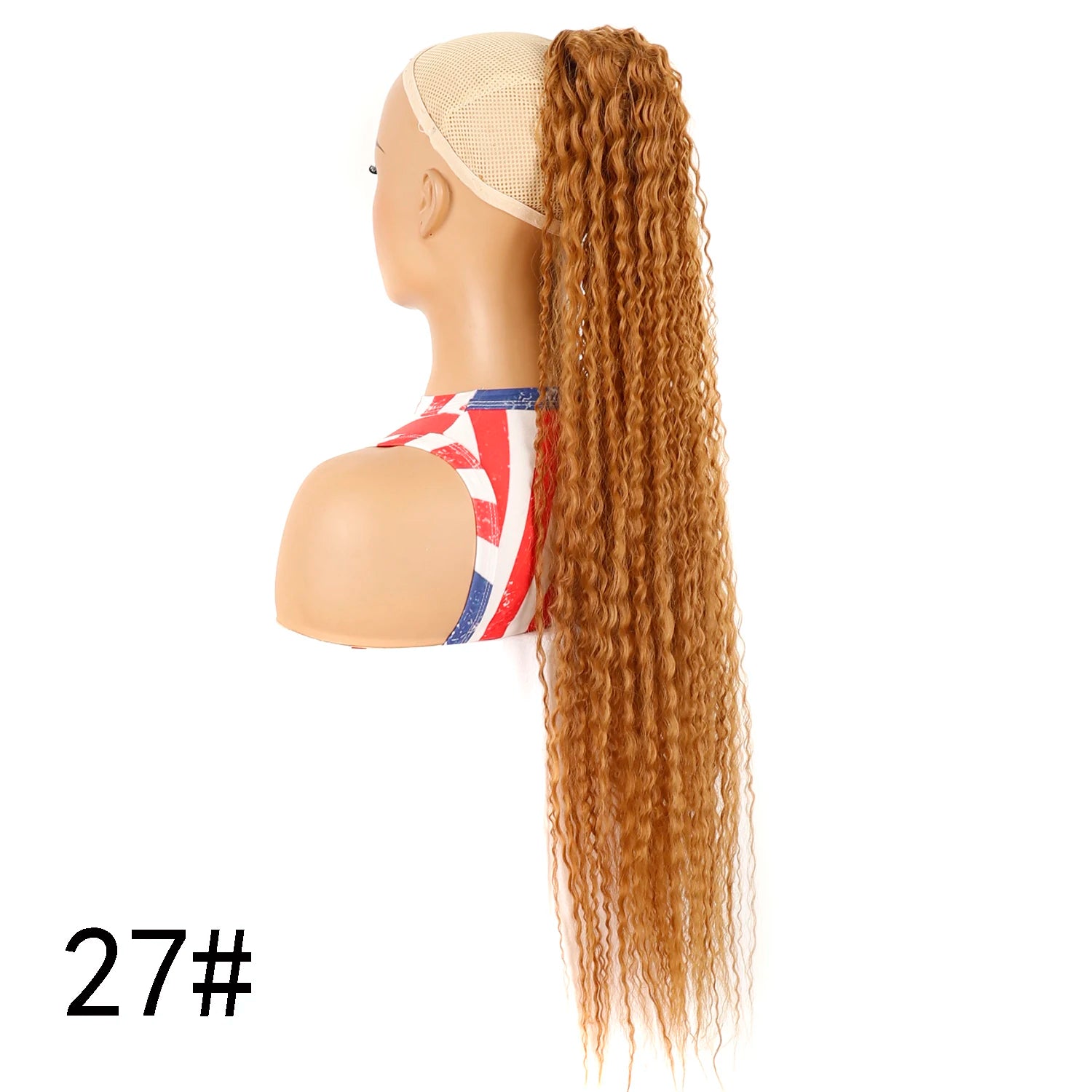Long Curly Drawstring Ponytail for Women Synthetic Kinky Curly Ponytail Hair Extensions 32inch Afro Curly Hairpieces Fake Tail