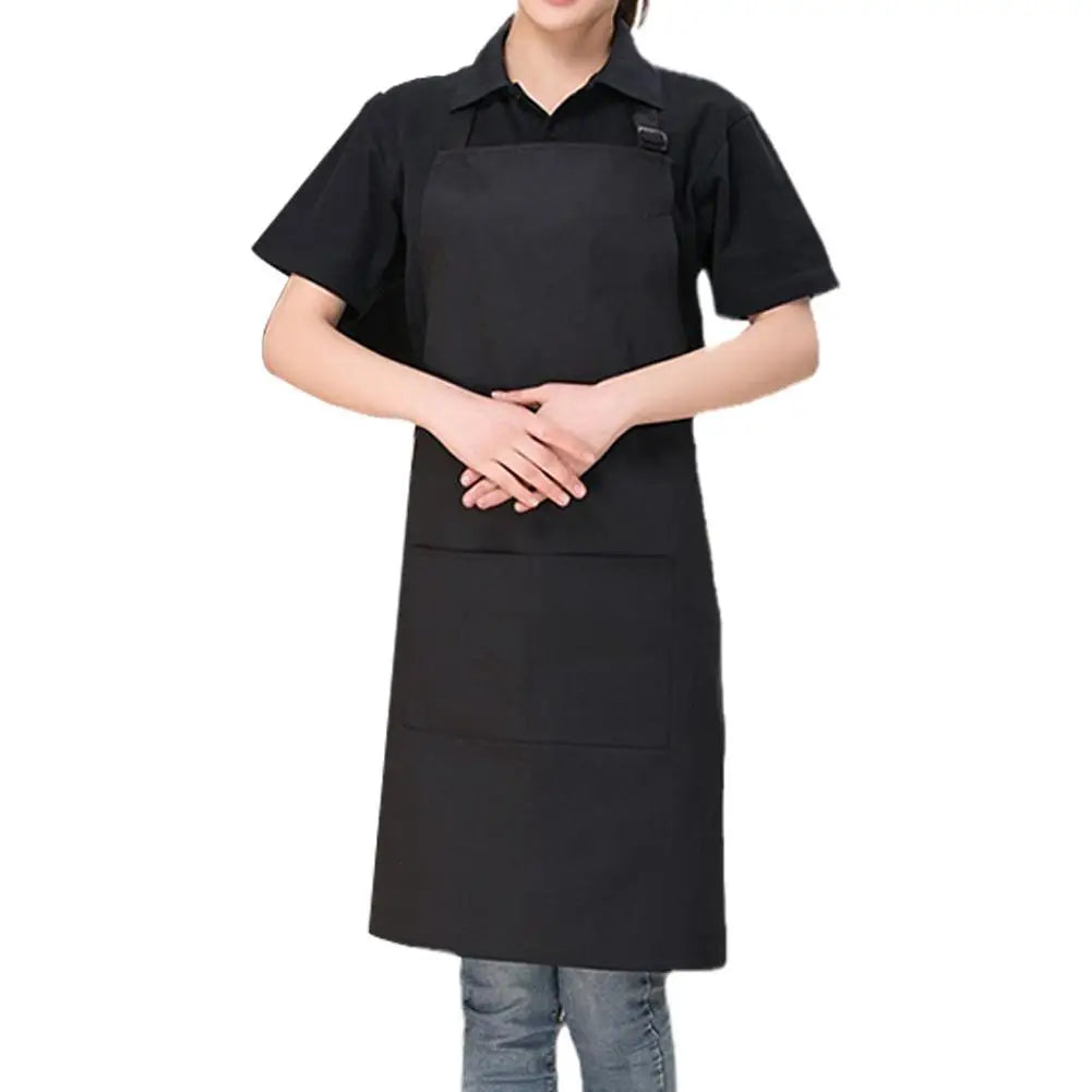 Delantal de cocina delantal de cocinero con cuello halter con 2 bolsillos delantales sin mangas para catering para hombres y mujeres delantal de camarero para barbacoa con estampado