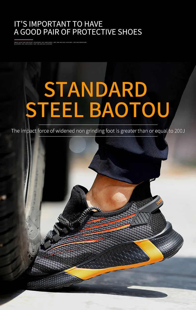 Zapatos de seguridad para hombre, calzado de trabajo antipinchazos, zapatillas de trabajo para hombre, zapatos de trabajo indestructibles, botas para hombre, calzado ligero para hombre, botas de seguridad