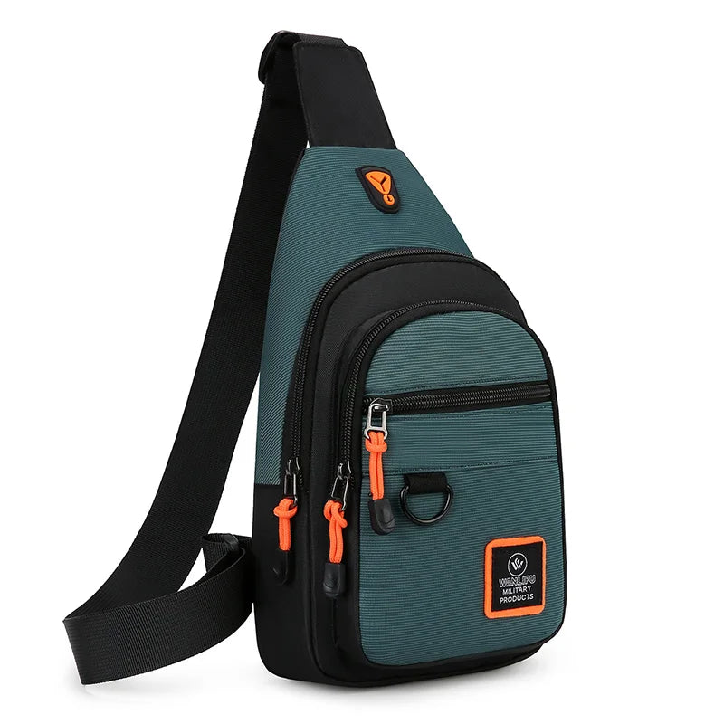 Bolso de hombro para hombre, de ocio al aire libre, para senderismo y bicicleta, bandolera deportiva impermeable, mochila de viaje, bolso de pecho para hombre, bolso de hombro